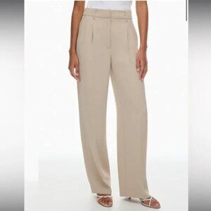 The Effortless Pant Crepette Japanese High-waisted Wide-leg Trousers Size 0